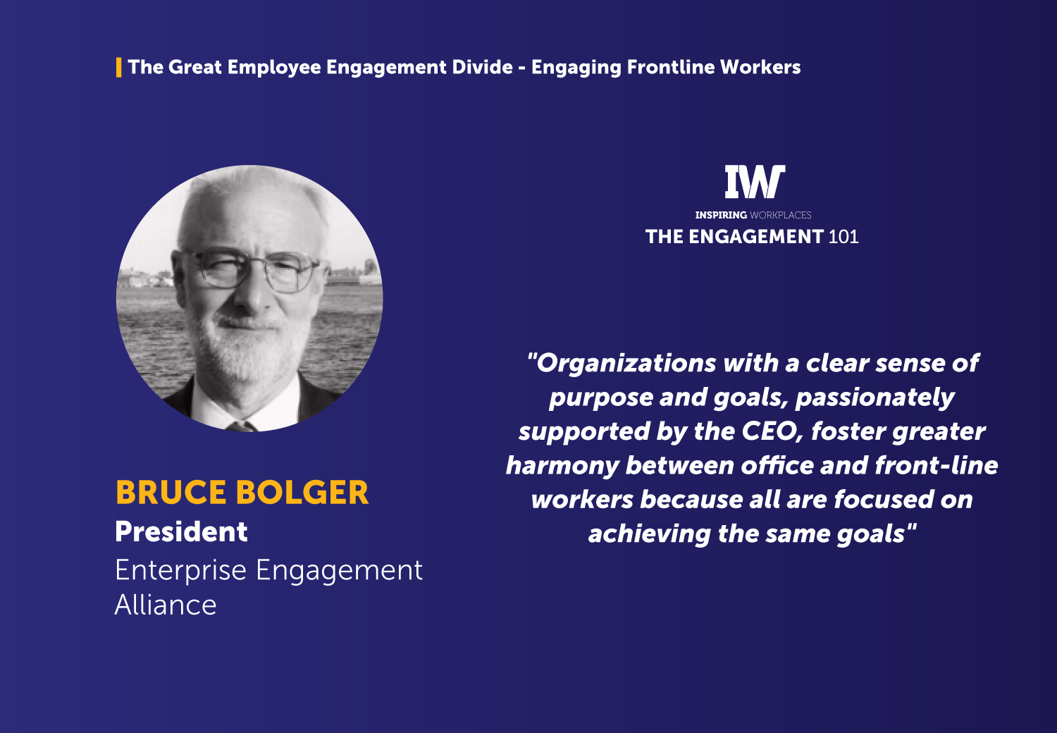 The Great Employee Engagement Divide &#8211; Engaging Frontline Workers &#8211; Bruce Bolger