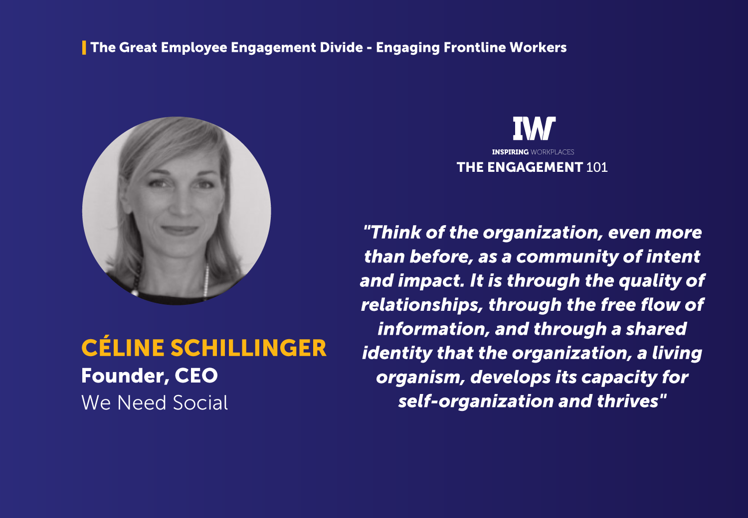 The Great Employee Engagement Divide &#8211; Engaging Frontline Workers &#8211; Céline Schillinger