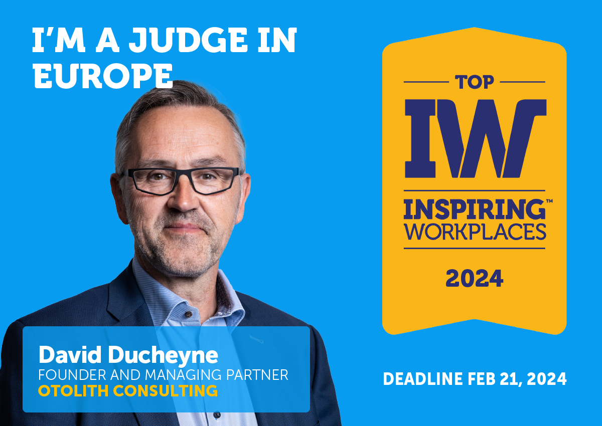 Meet the 2024 Top Inspiring Workplaces Judges: David Ducheyne