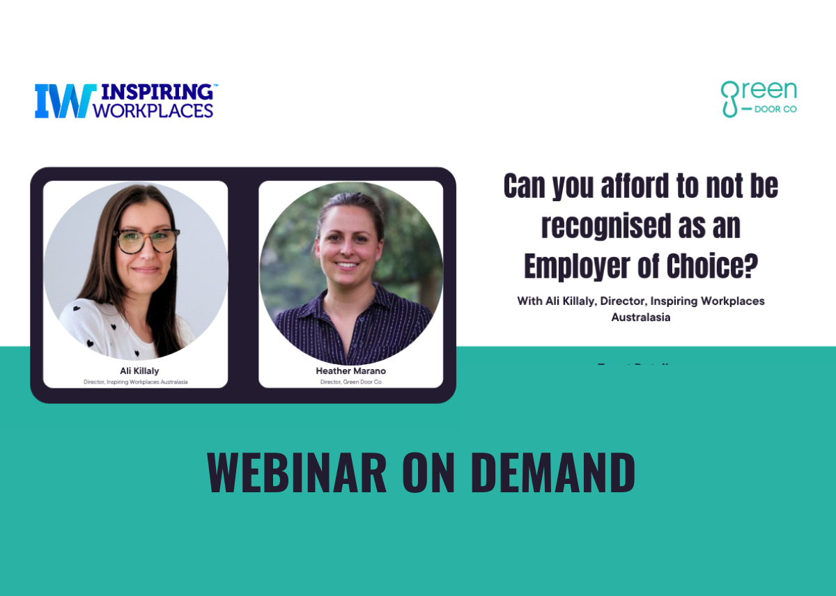On Demand Video: Can you afford to not be recognised as an Employer of Choice?